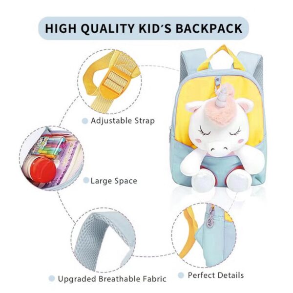 Kids Cartoon Backpack with 3D Cute Charms for Boys & Girls