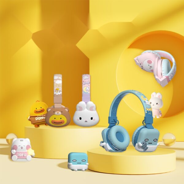 Wireless Bluetooth Headphones for Kids – Safe Sound Cartoon Design