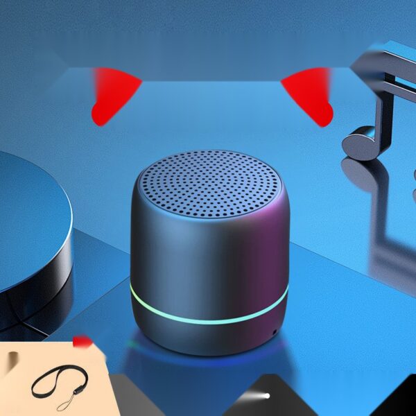 Cross-border new wireless bluetooth speaker, AI intelligent voice control, small speaker, portable subwoofer, outdoor mini