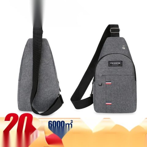 New chest bag men's bag shoulder Messenger bag casual diagonal cross bag Oxford cloth chest diagonal bag tide small men's bag