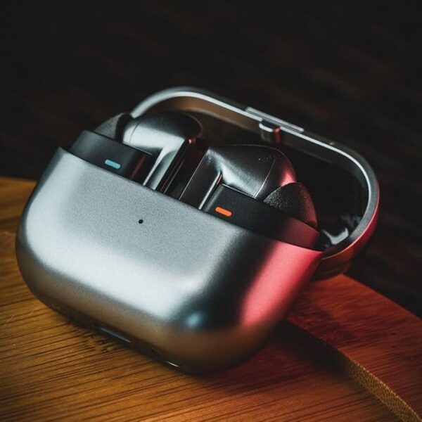 Metallic Grey - Premium Wireless Bluetooth Earbuds with Charging Case