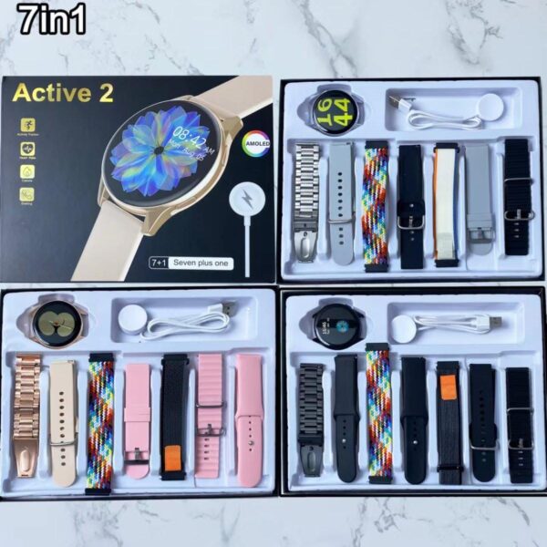 Active 2 Smartwatch with AMOLED Display | 7-in-1 Strap Combo