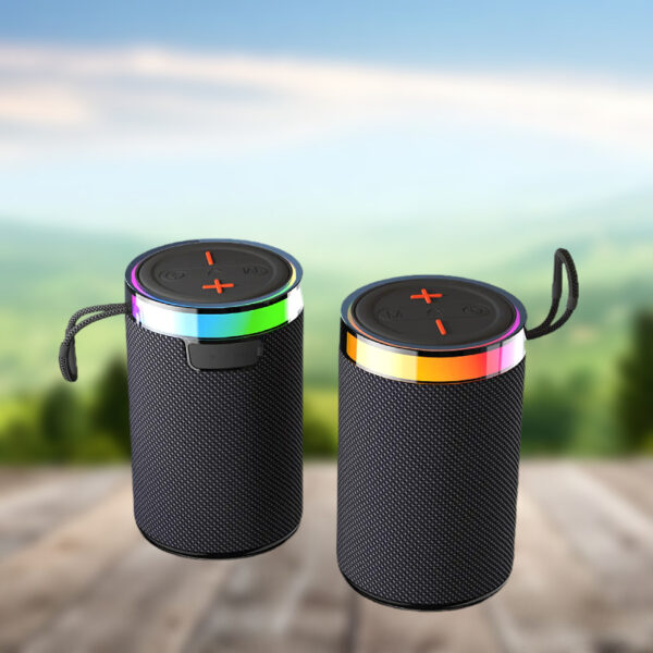 Wholesale cross-border new wireless bluetooth speaker mini cloth rgb light outdoor portable small speaker subwoofer
