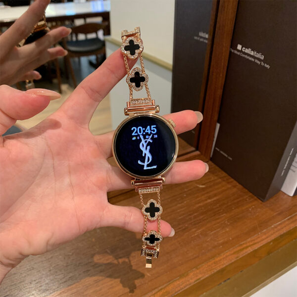 Applicable to Huawei GT5 strap GT5PRO clover chain watch4 metal GT4 watch GT3 2 women's strap