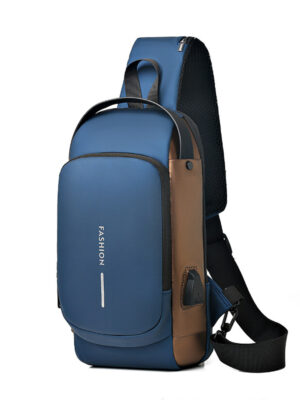 2025 New Men's Crossbody Bag with Lock Waterproof Shoulder Bag Casual Large Capacity Chest Bag Commuting Fashion Functional Style