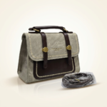 Vintage Canvas Satchel Bag for Women | Top Handle + Strap