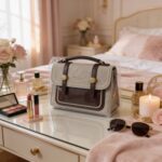 Vintage Canvas Satchel Bag for Women | Top Handle + Strap